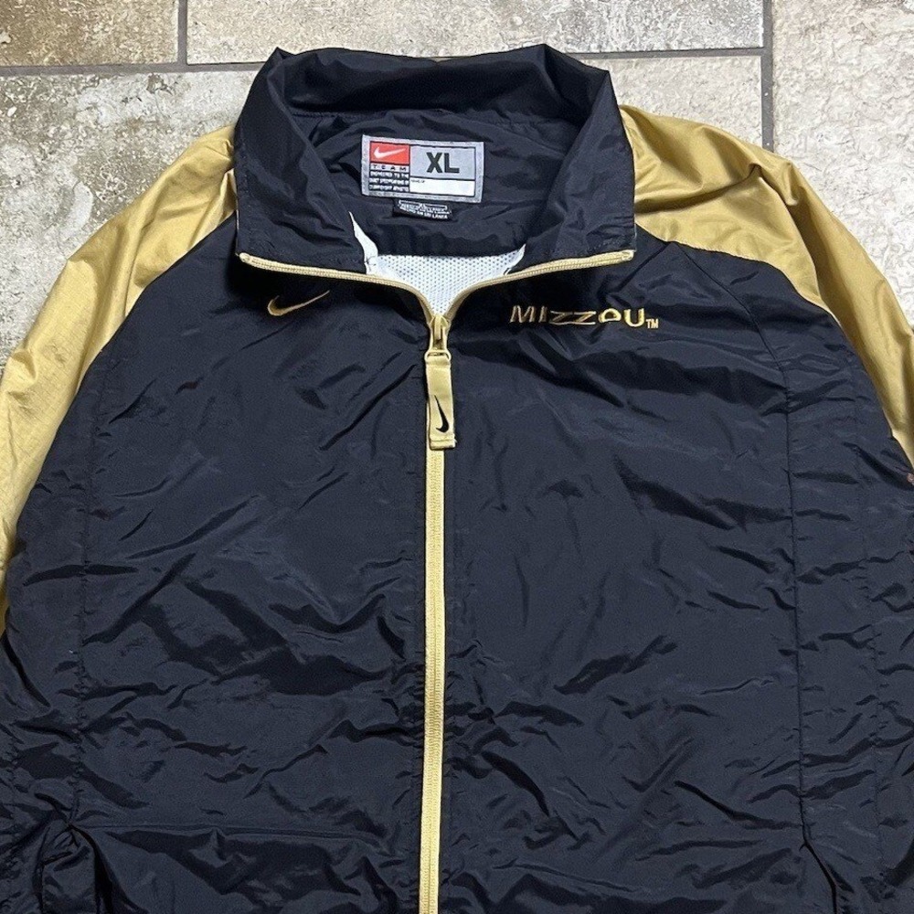 Vintage Nike Missouri Tigers Full Zip Jacket Women‎ XL Windbreaker Team Warm Up